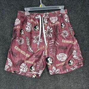 Wes and Willy Swim Trunks Men M Florida State University FSU Lined‎ Shorts